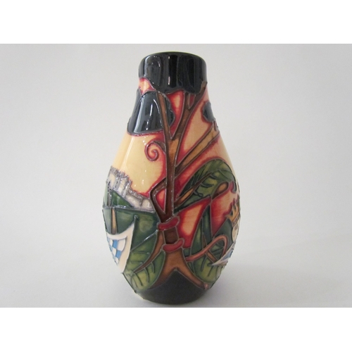 7572 - A Moorcroft Royal Arrival of Prince George vase, 13cm tall  (R)  £60