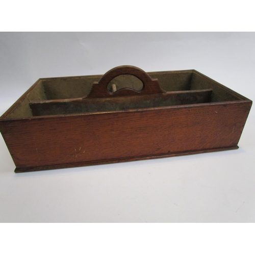 7594A - A George III oak cutlery tray  (E)  £30-40