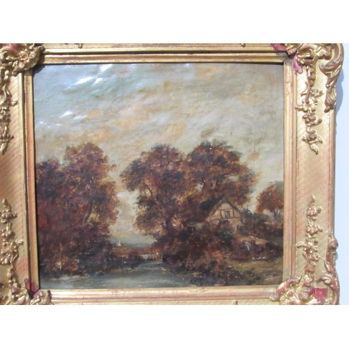 7031 - WITHDRAWN: An early 19th Century East Anglian rural landscape with cottage, river and trees to foreg... 