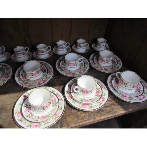 7056 - Royal Worchester 'Royal Garden' tea and coffee wares for eight including coffee cans and saucers, te... 