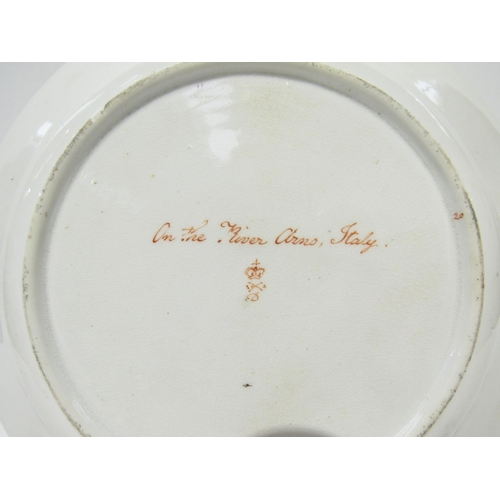 7188 - Attributed to George Robertson a 19th Century Derby porcelain plate inscribed verso 