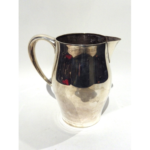 7207 - A Newport sterling 4 pint jug R.Revere reproduction, 18.5cm tall, 556g