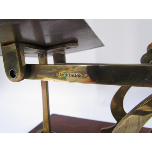 7614 - A 19th Century Sampson Mordan and Co., London letter scale with weights   (R) £100