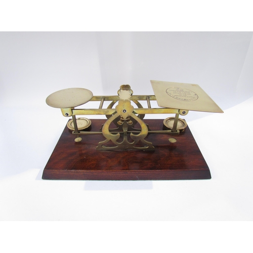 7614 - A 19th Century Sampson Mordan and Co., London letter scale with weights   (R) £100