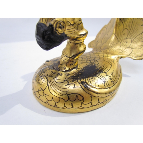 7623 - A Russian lacquered container as a bird, 17cm high