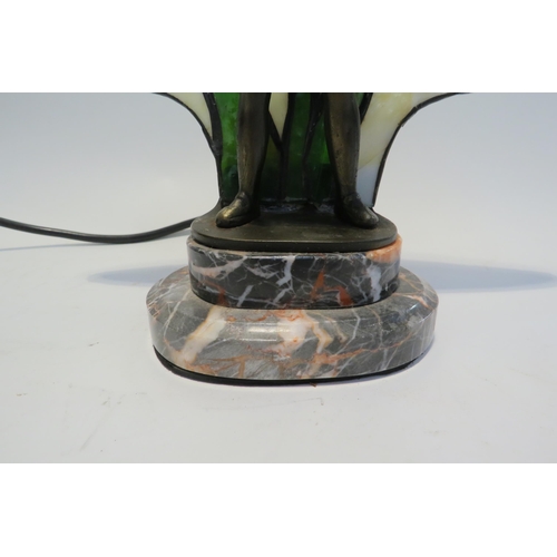 7768 - A bronzed metal figural table lamp 