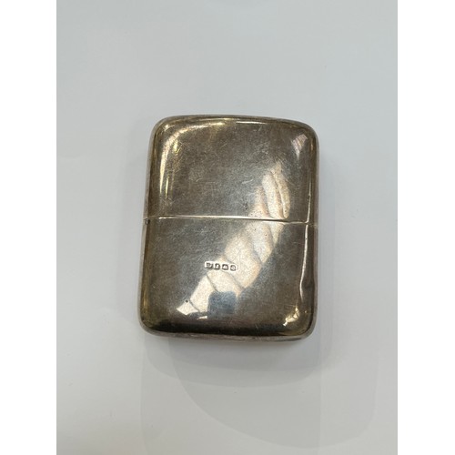 7253 - A silver hipflask with cover cap top, Birmingham 1938, 10.5cm x 7.5cm, 161g