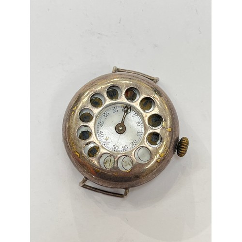 7279 - A William Henry Sparrow early 20th Century silver cased watch with Buren 15 Jewel movement.  The fro... 