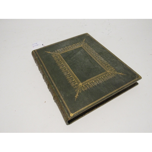 7147 - A 19th Century bound and gilded album containing written verse and pros, including handpainted image... 