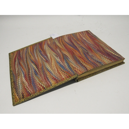 7147 - A 19th Century bound and gilded album containing written verse and pros, including handpainted image... 