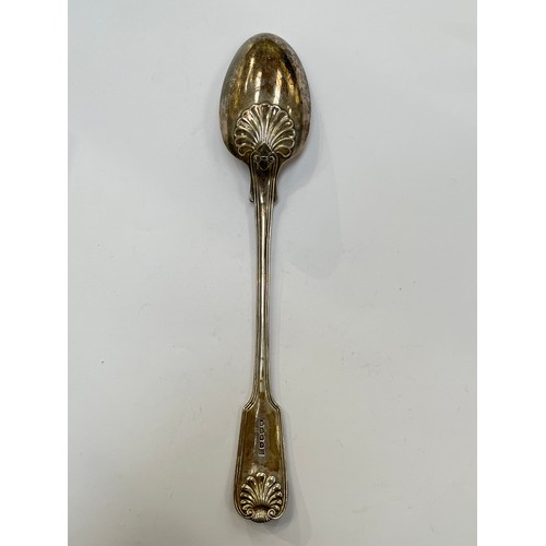 7303 - A William Eley I & William Fearn Georgian silver basting spoon, London 1821, monogram to handle. 30c... 