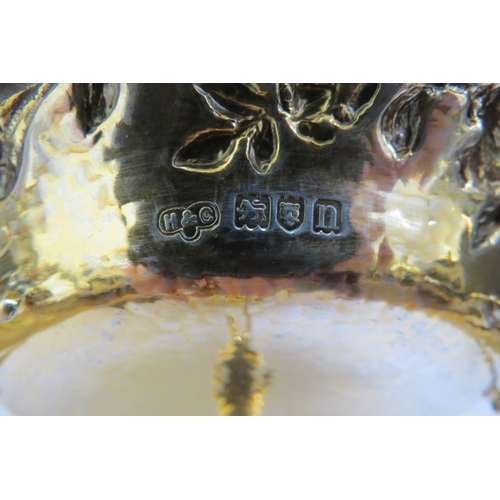 7389 - A silver gilt tazza, London 1908, marked Hamilton & Co, Calcutta, 18cm diameter, 357g