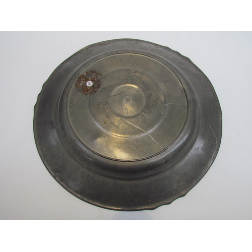 7652 - A Kaiser Zinn pewter embossed charger, 31cm diameter   (E) £20-30