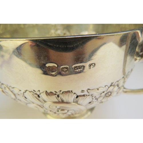 7354 - A Williams Ltd silver loving cup, Birmingham 1905.  Marks rubbed. 9.5cm tall x 12.5cm diameter, 356g... 