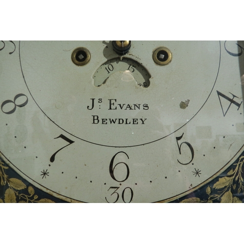 7474 - A Bewdley rocking ship automaton 8day longcase clock by James Evans, with mahogany and oak case pain... 