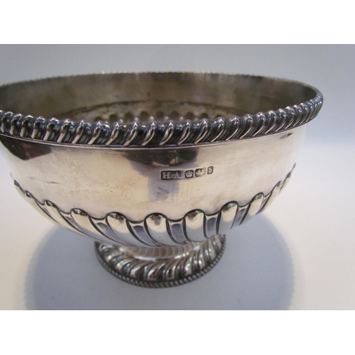 7418 - An Alkin Brothers silver pedestal bowl with gadrooned edge, Sheffield 1900, 19.5cm diameter, 12.5cm ... 