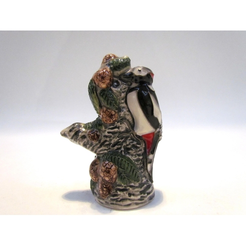 7426 - A Moorcroft miniature Greater Spotted Woodpecker, 7cm tall