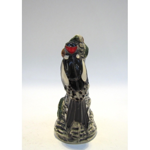 7426 - A Moorcroft miniature Greater Spotted Woodpecker, 7cm tall