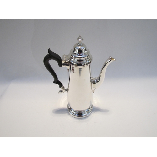 7438 - A Mappin & Webb silver coffee pot of Georgian form, finial to lid, date mark rubbed, 25.5cm tall, 53... 