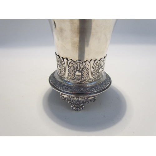 7440 - A white metal cup and cover the lid with Russian marks for A. Inozemtsev, Novocherkassk 1844-1847, 1... 