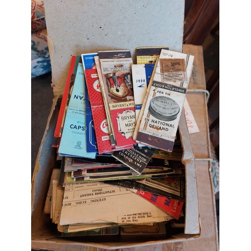 1168 - Three boxes of matchbox labels and matchboxes