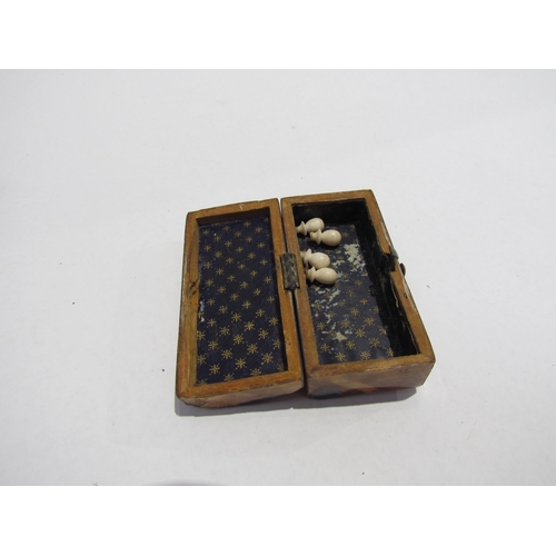 7214 - Two 19th Century tortoiseshell miniature boxes, 6.5cm & 5.5cm long