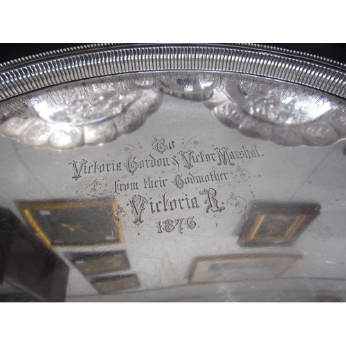 7402 - QUEEN VICTORIA INTEREST: A George Fox silver four piece tea service given as a gift from Queen Victo... 