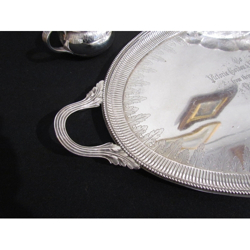 7402 - QUEEN VICTORIA INTEREST: A George Fox silver four piece tea service given as a gift from Queen Victo... 