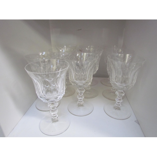 7532 - A large suite of mixed 19th Century and later drinking glasses including fine facet cut