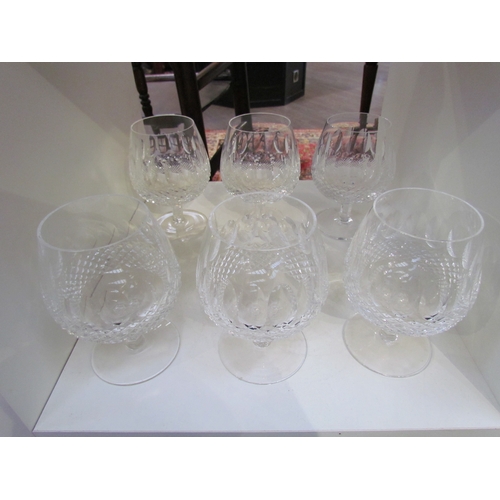 7638 - A set of six Waterford crystal brandy balloon glasses