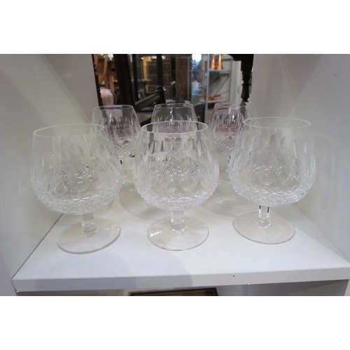 7638 - A set of six Waterford crystal brandy balloon glasses