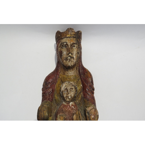 7237 - A 18th Century carved polychrome figure of the 