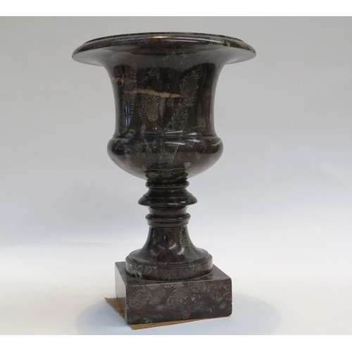 7241 - An Exquisite 19th Century coral fossil marble Campania urn, possibly Frosterly marble, 26cm tall, 18... 