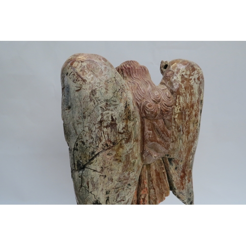 7248 - Possibly 18th Century crude carved wood sculpture of 