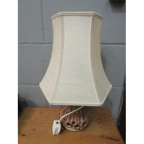 1051 - Two Studio pottery table lamps with shades