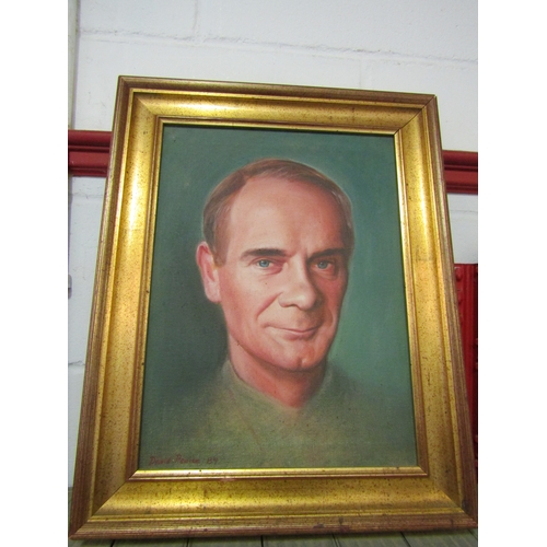 1258 - DAVID PEARCE: An oil on canvas portrait of a gentleman, signed and dated '89 lower left, gilt frame,... 