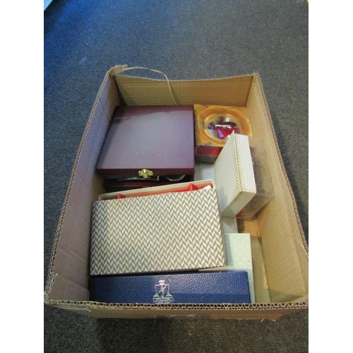 1281 - A modern cased hip flask set, plated flatware, etc