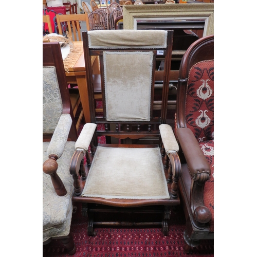 2394 - An American walnut rocking chair      (E) £10-15