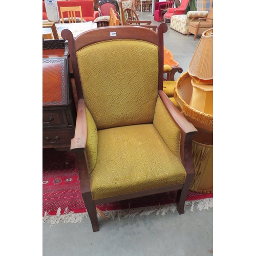 2398 - A 1930's Danish mahogany armchair     (E) £10-15