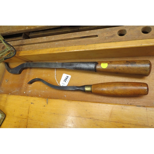 2066 - Two lock mortise chisels