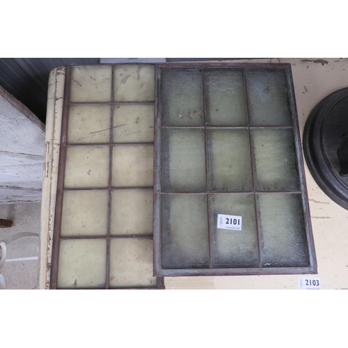 2101 - Five copper window panels