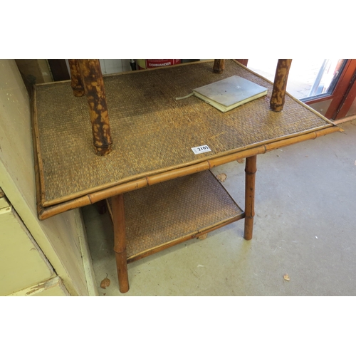 2105 - A two tier bamboo side table   (R)  £20