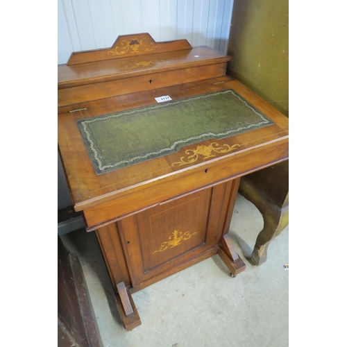 2137 - A late Victorian inlaid walnut davenport desk    (E)  £15-25