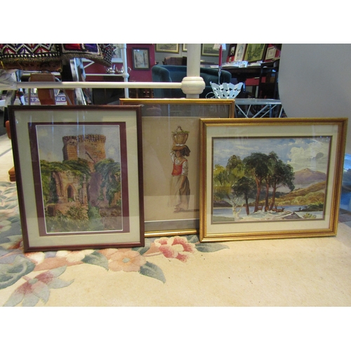 1510 - Ten framed watercolours from an 1850's portfolio, including Scottish and Spanish scenes, artist unkn... 