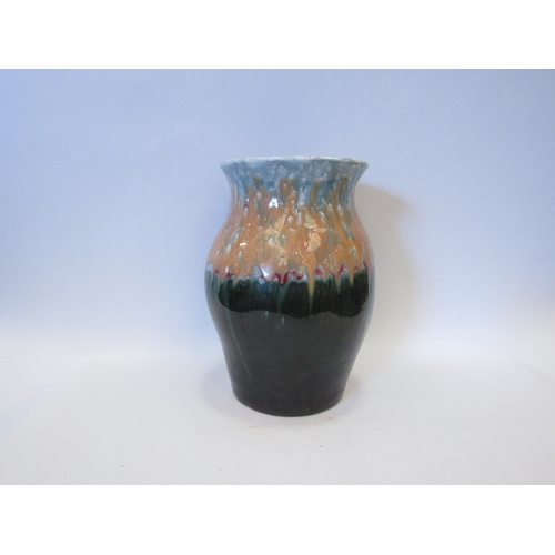 1543 - A Watcombe Torquay Pottery baluster form vase, dribble glaze design, 25cm tall   (R)  £15