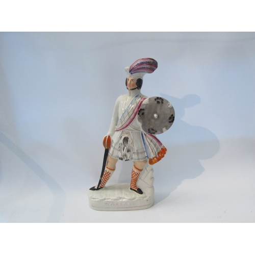 1561 - A 19th Century Staffordshire figure of William Wallace, base embossed Wallace, 44cm tall