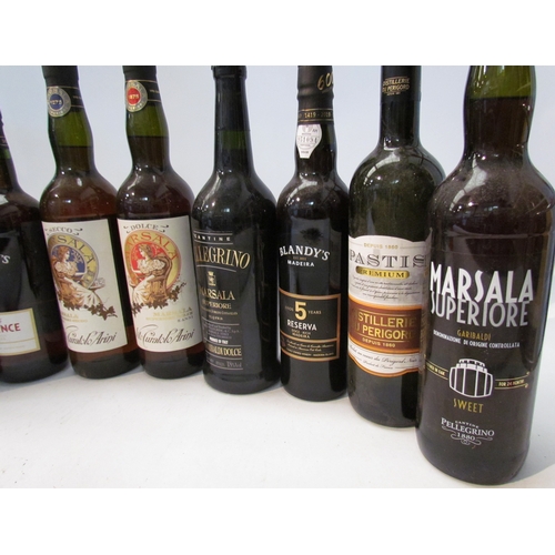 8138 - 8 bottles of various wines including Blandy's Madeira Duke of Clarence x 2, Blandy's Madeira 5 years... 