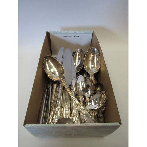 1461 - A collection of Kings pattern plated cutlery