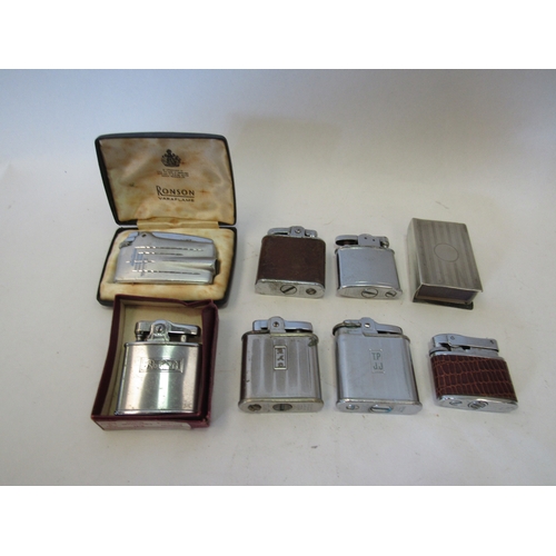 1478 - A selection of lighters, mostly Ronson, one Polo example and an R & D plated match case