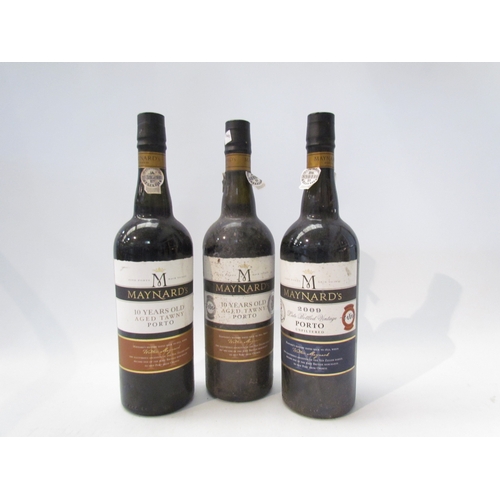 8071 - Maynard's LBV unfiltered Porto, Maynard's 10 year old aged Tawny Porto x 2 (3)